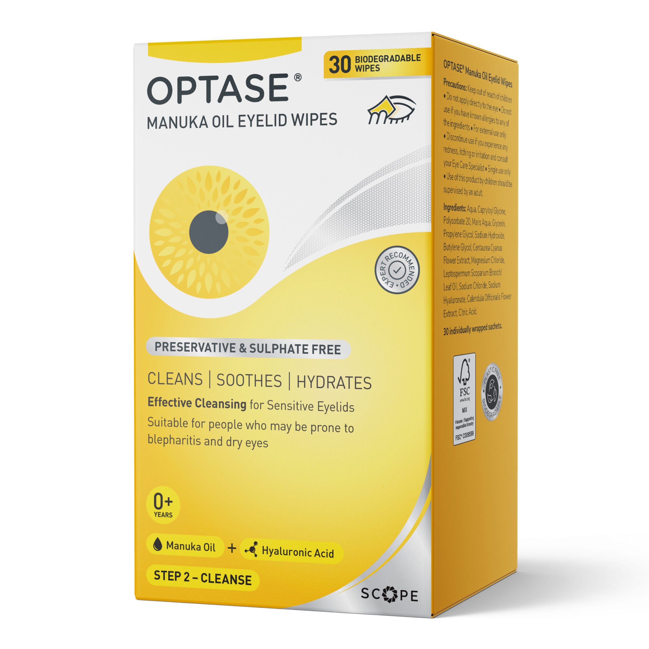 Optase Manuka Oil Wipes
