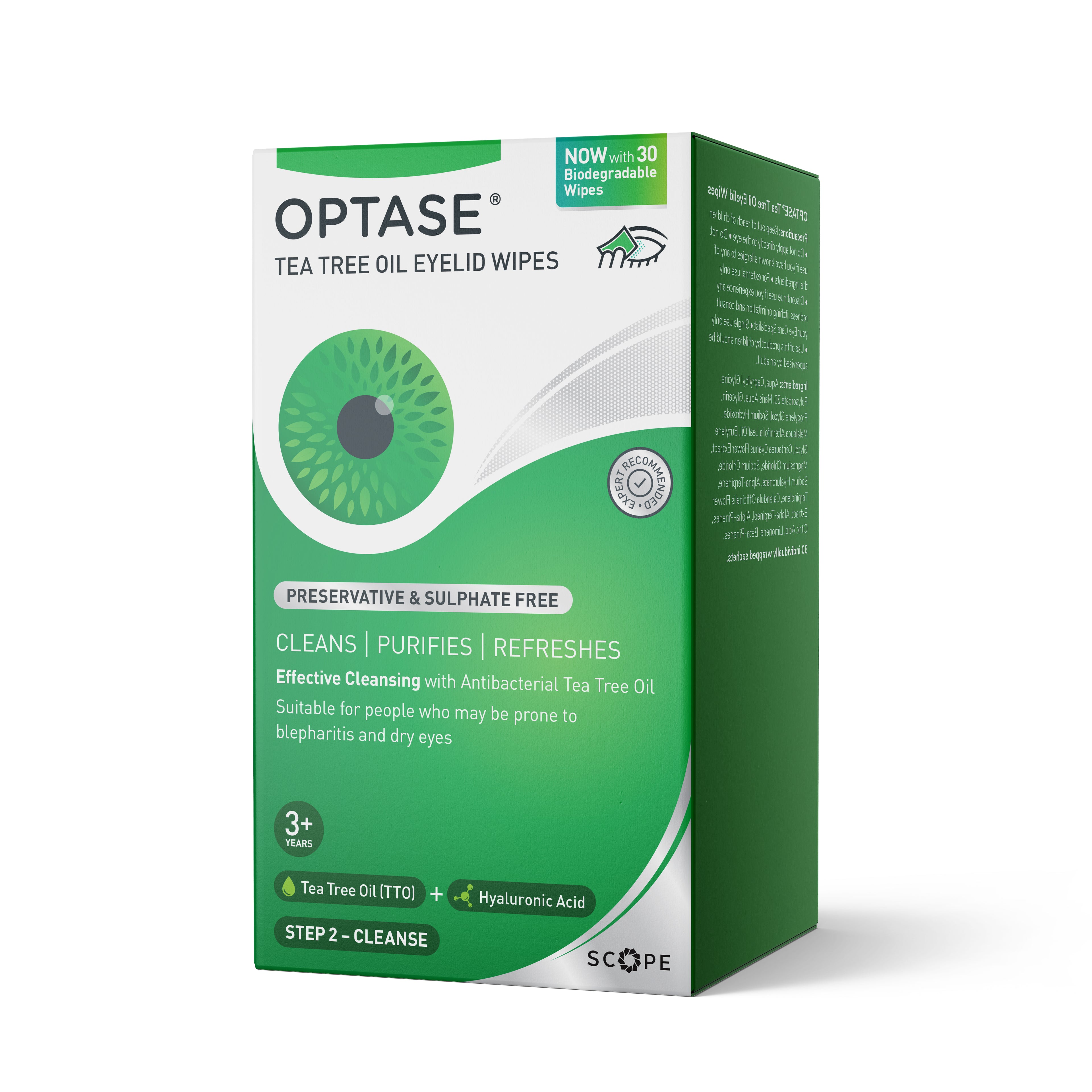 Optase Tee Tree Oil Eyelid Wipes